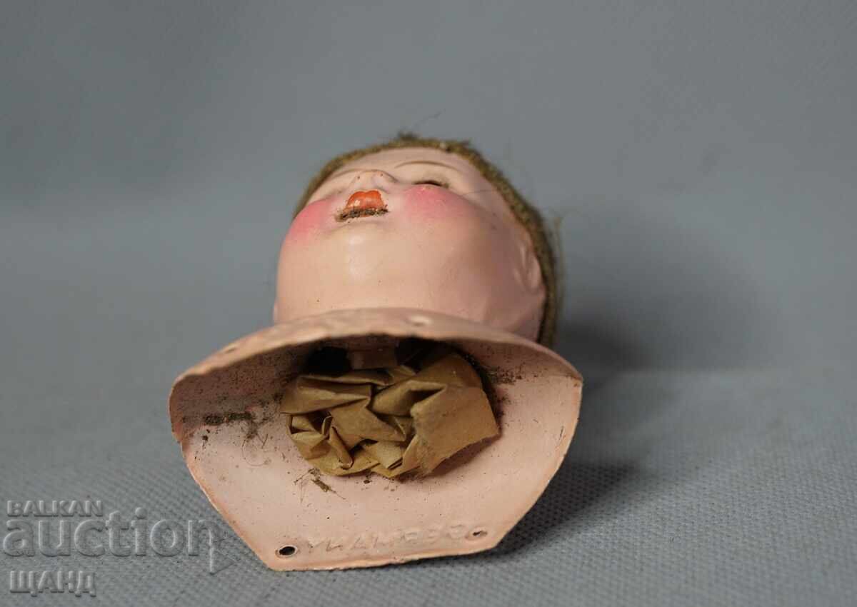 Livrarea MINERVA Veche Jucărie Germană Păpușă Cap cu Ochi de Sticlă