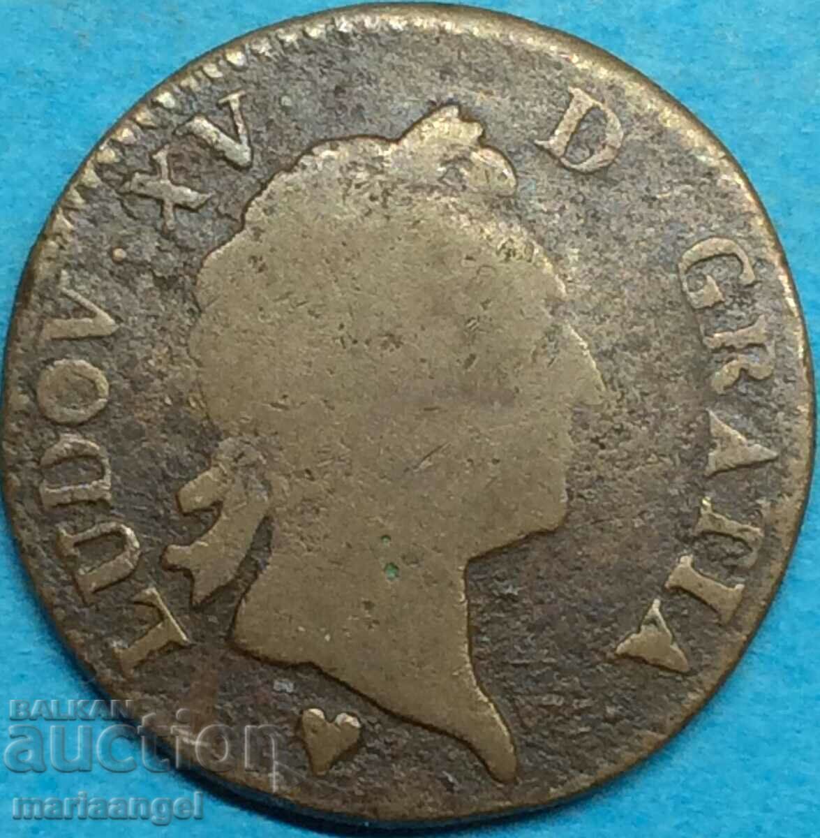 Γαλλία 1 σολ 1772 Λουδοβίκος XV χαλκός - 6 Γαλλία 1 σολ 1772 Λουδοβίκος XV χαλκός - 6