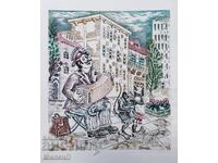 Grafică umoristică, Muzician de stradă