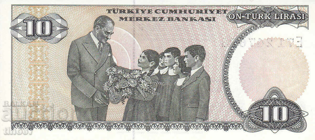 Licitație tino37- TURCIA - 10 LIRE - 1970/79 - UNC