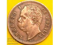 Italia 2 centesimi 1900 regele Umberto 1 - neobișnuită
