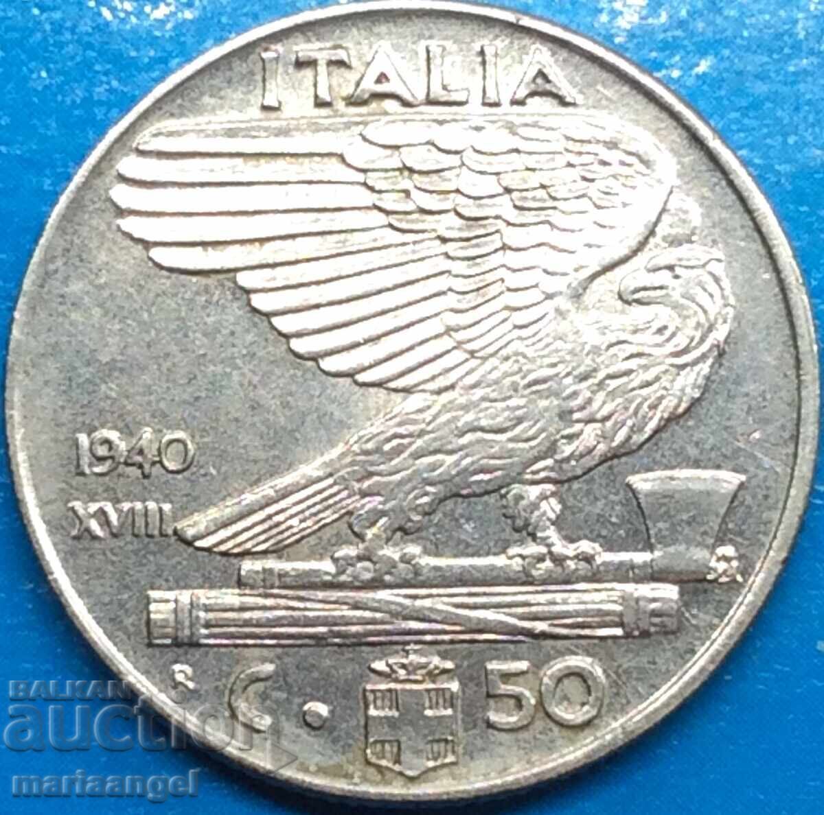 50 centesimi 1940 Italia Vultur - fascism 3 - 5