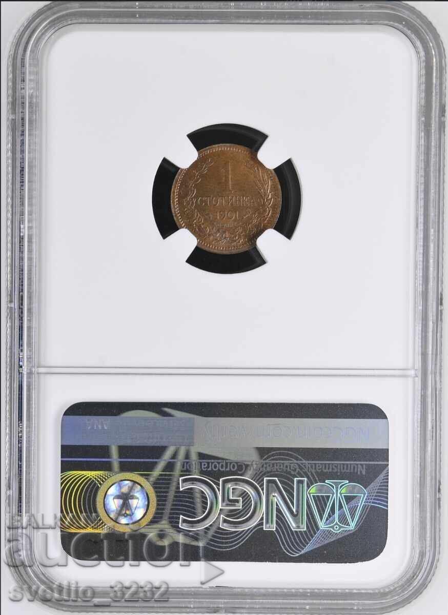 1 penny 1901 MS 63 RB NGC with price 1299.00 BGN | € 664.17