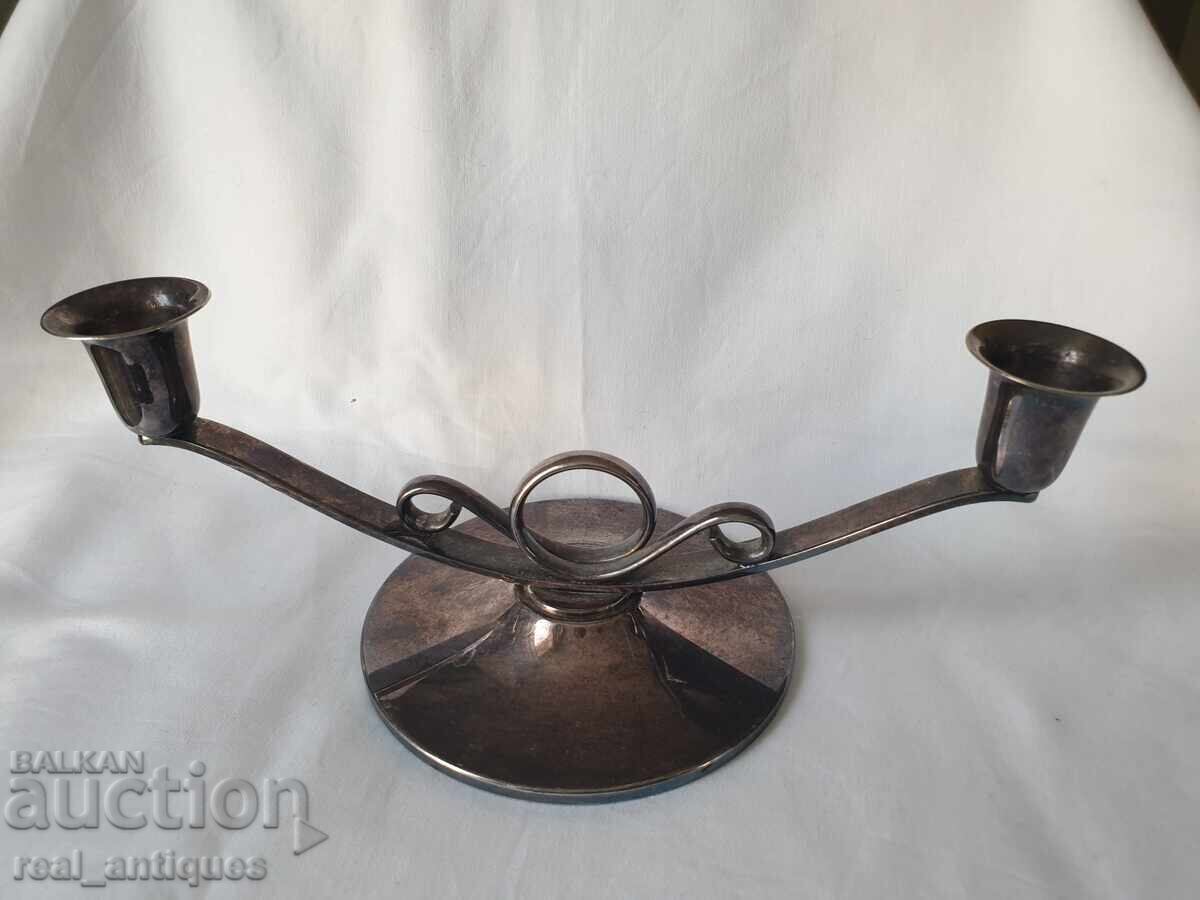 Sfeșnic placat cu argint Sfeșnic placat cu argint