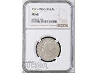 2 Leva 1913 MS 61 NGC