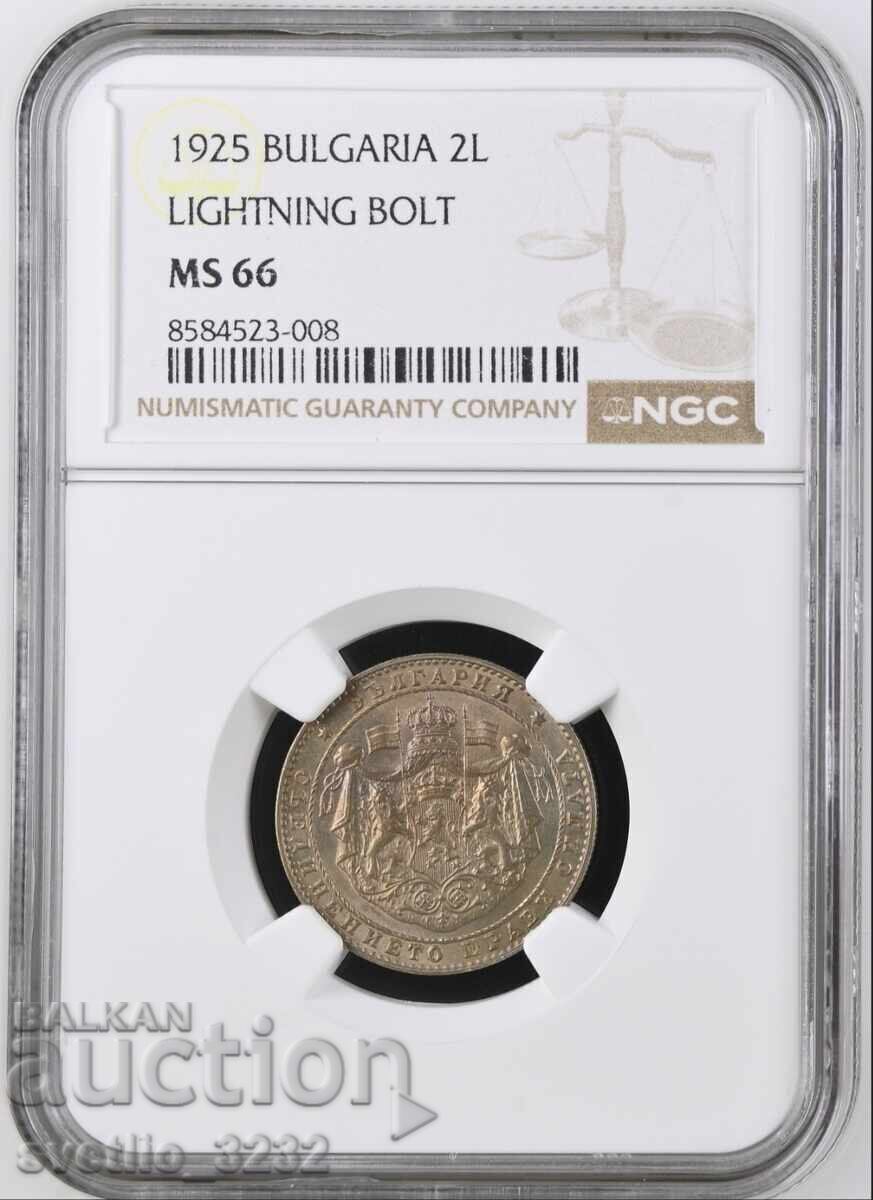 2 Leva 1925 MS 66 NGC