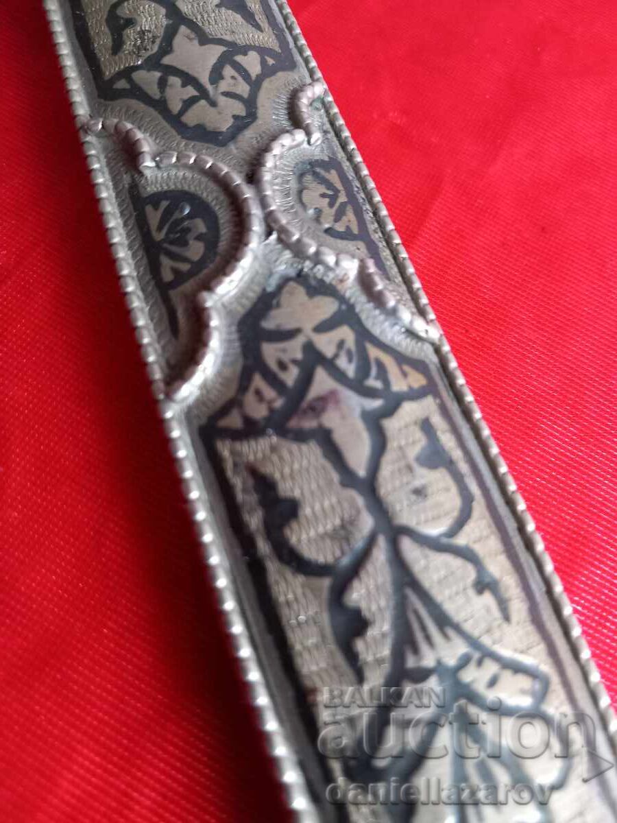 Delivery of Old Large Circassian Caucasian Kama Silver, Niello