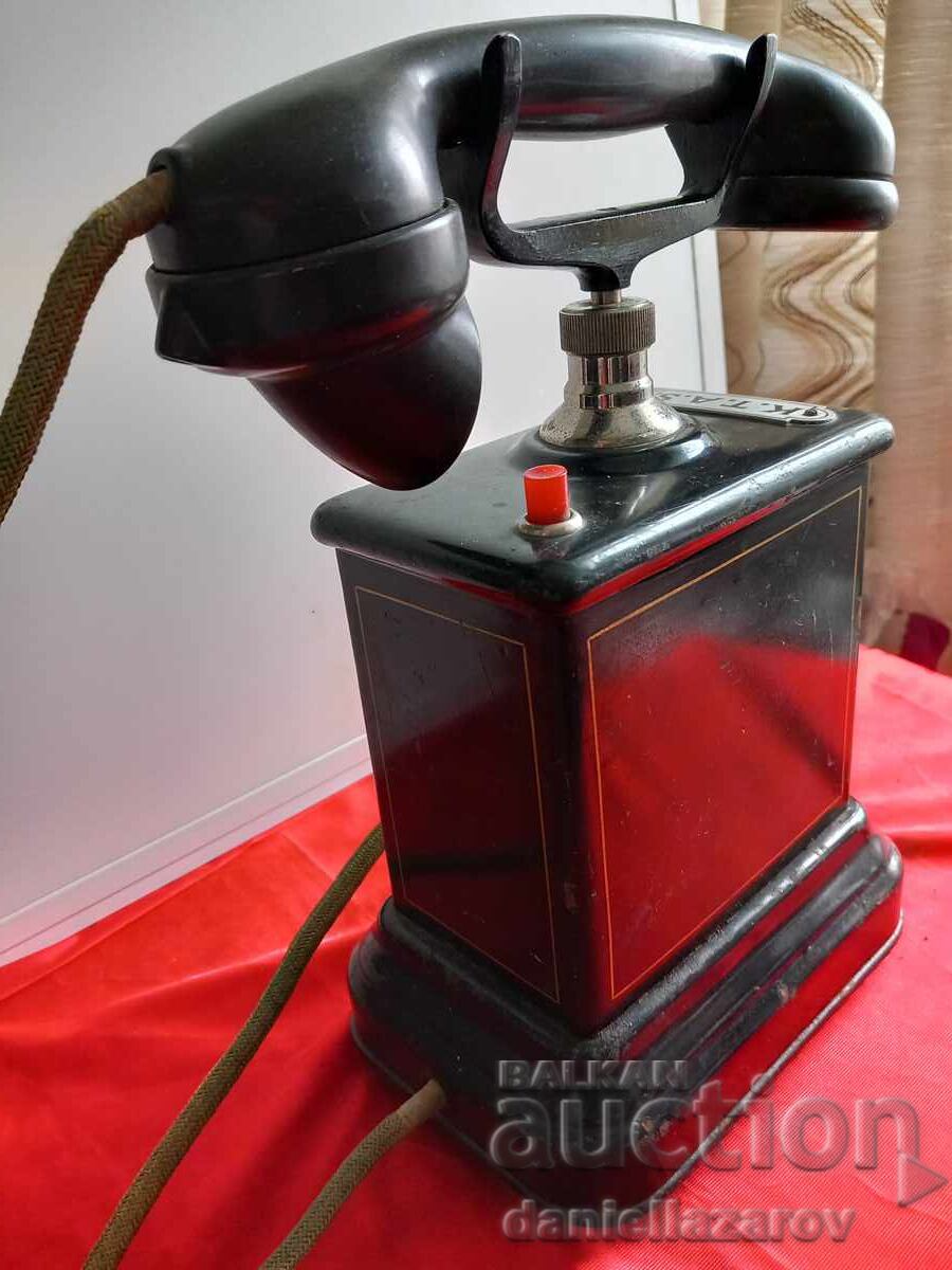 Παράδοση 1920g. Παλιό Μεταλλικό Τηλέφωνο με Μανιβέλα Παράδοση 1920g. Παλιό Μεταλλικό Τηλέφωνο με Μανιβέλα