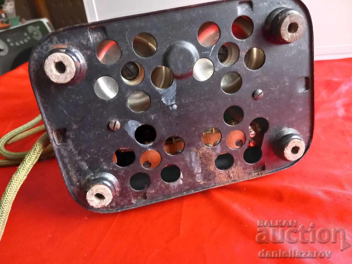 1920g. Telefon Metalic Vechi cu Manivelă - 7