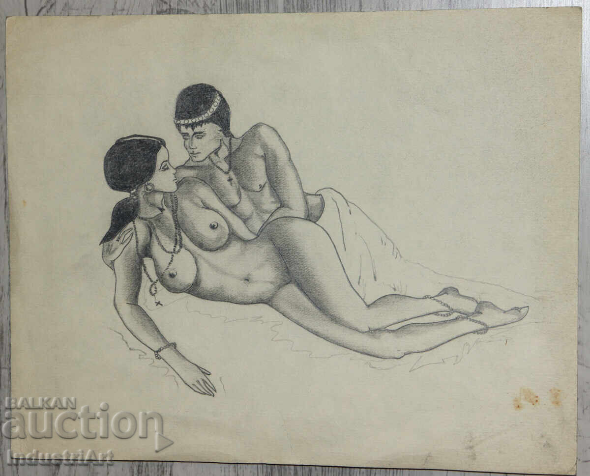 Erotic drawing pencil portrait nude bodies with price 150.00 BGN | € 76.69 Erotic drawing pencil portrait nude bodies with price 150.00 BGN | € 76.69