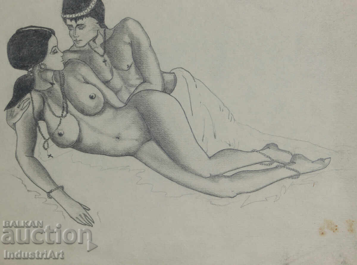 Erotic drawing pencil portrait nude bodies - 5 Erotic drawing pencil portrait nude bodies - 5