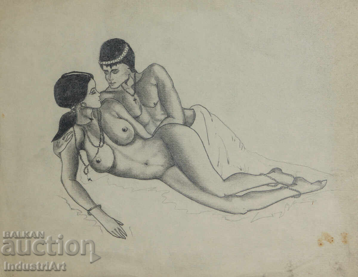 Erotic drawing pencil portrait nude bodies Erotic drawing pencil portrait nude bodies