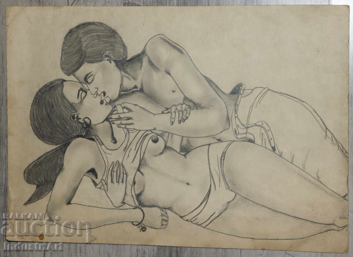 Desen erotic cu creion, portret, corpuri goale cu preț 160.00 BGN | € 81.81