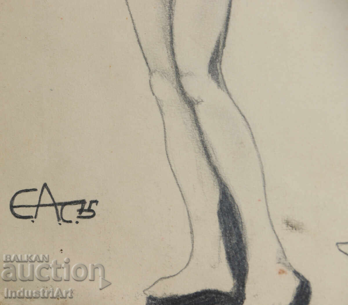 Σχέδιο με μολύβι πορτρέτο γυμνού σώματος φιγούρα σύνθεση - 6