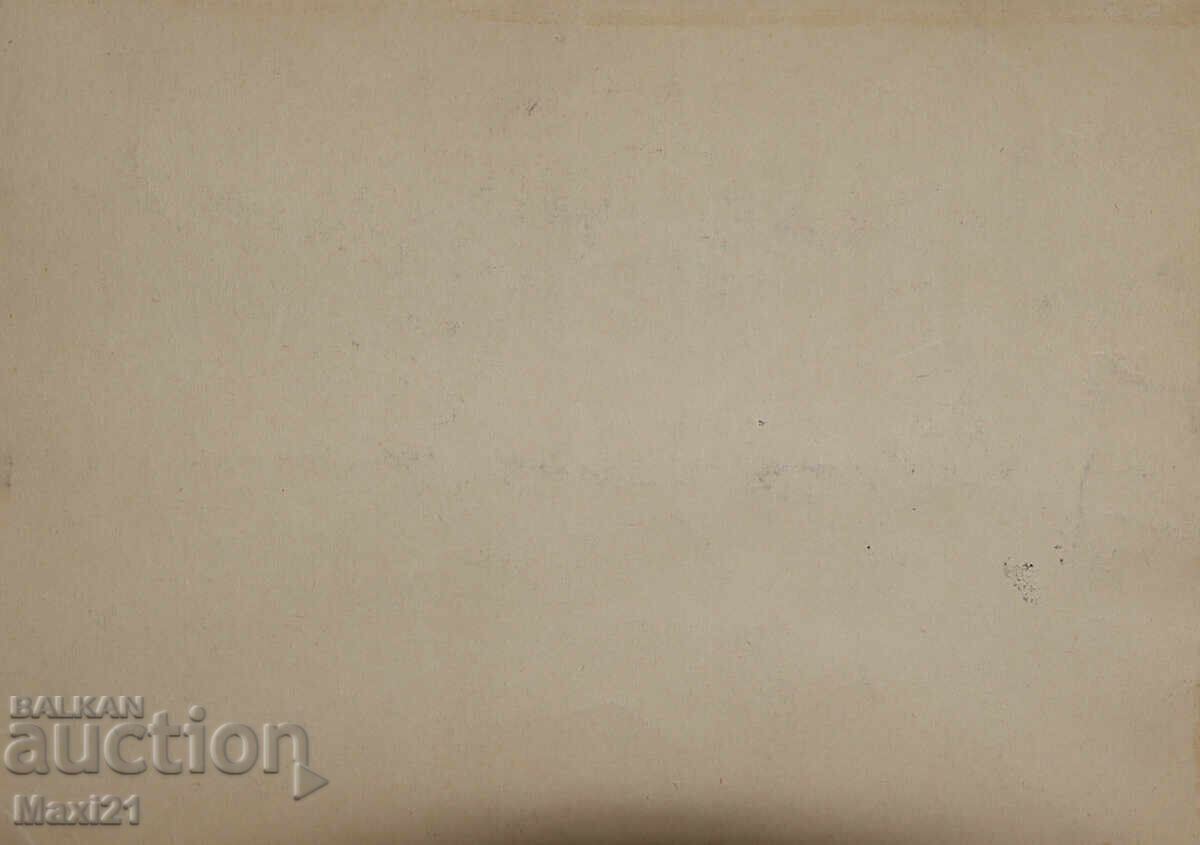 Old watercolor painting, natural landscape, mountain - 6