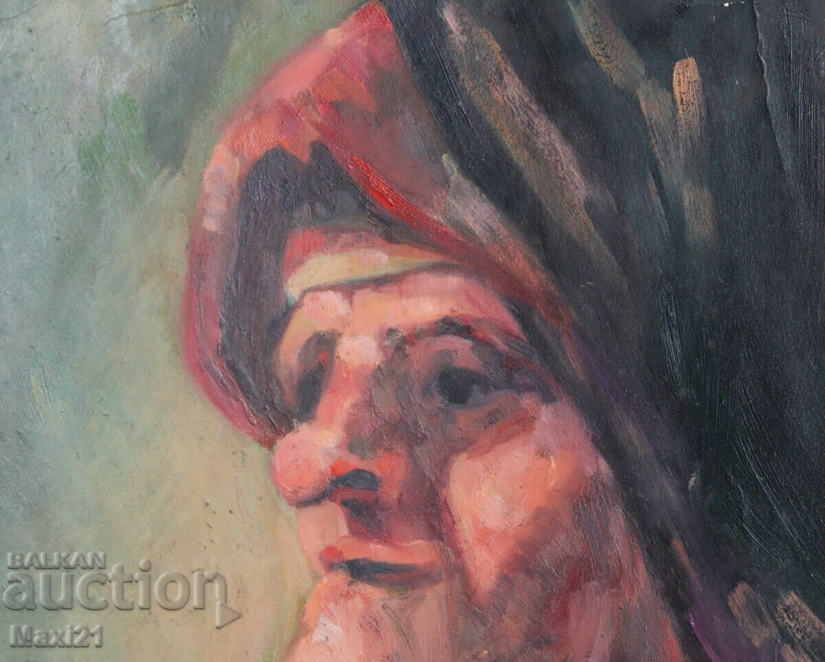 Livrarea Tablou vechi, ulei pe pânză, portret