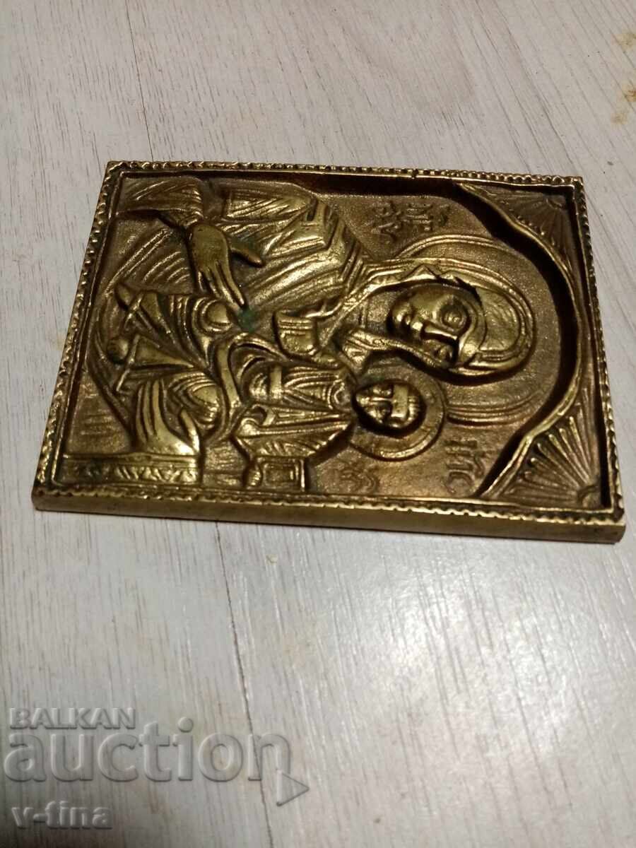 Auction  Old Russian icon Virgin Mary and Jesus