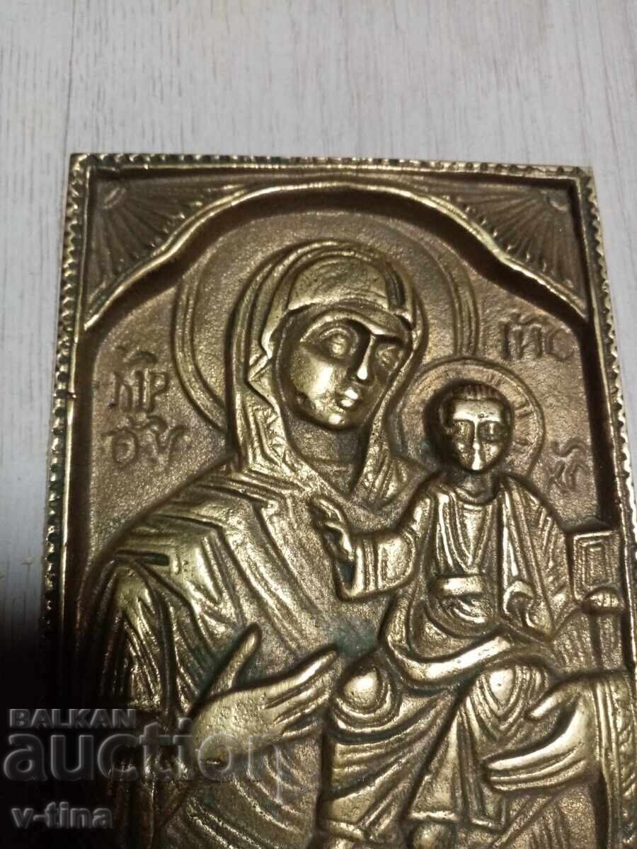 Old Russian icon Virgin Mary and Jesus - 7