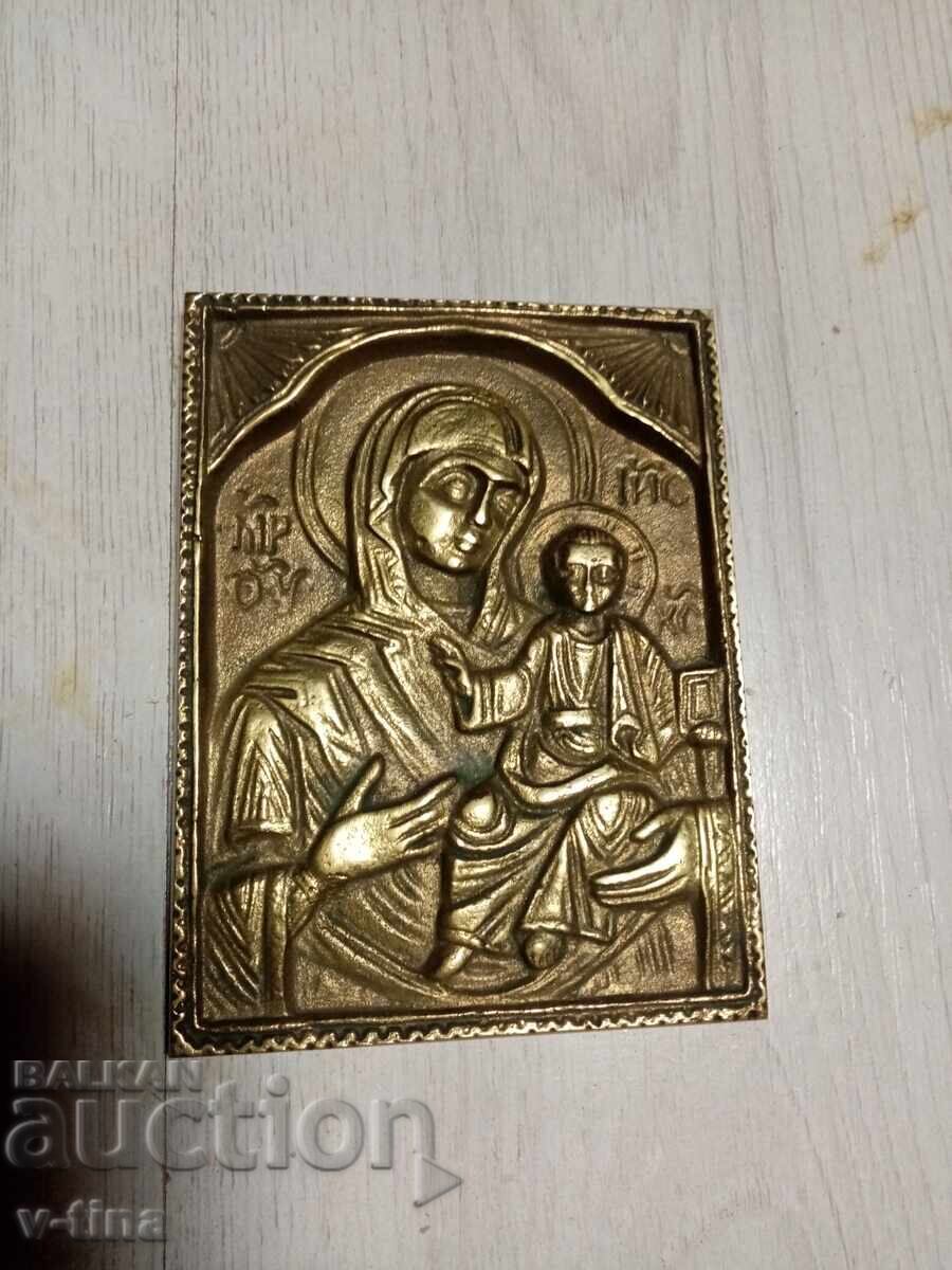 Old Russian icon Virgin Mary and Jesus