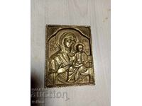 Old Russian icon Virgin Mary and Jesus