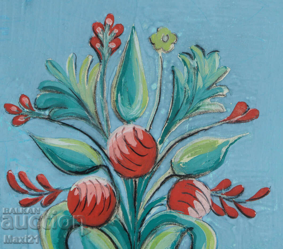 Доставка на Стара картина натюрморт цвете темперни бои