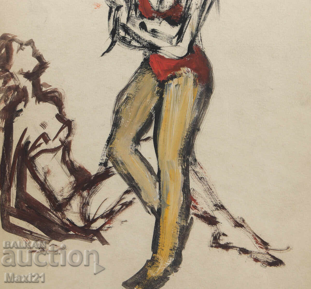 Old figurative painting, tempera paints - 5