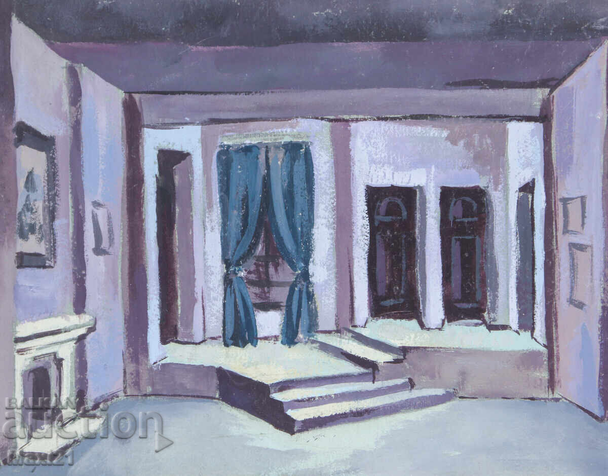 Доставка на Картина темперни бои сценография интериор