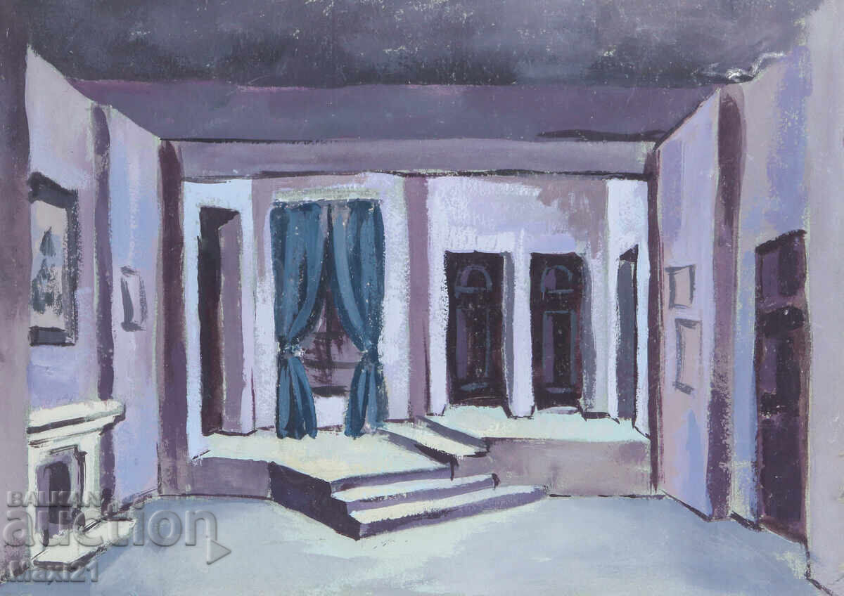 Картина темперни бои сценография интериор