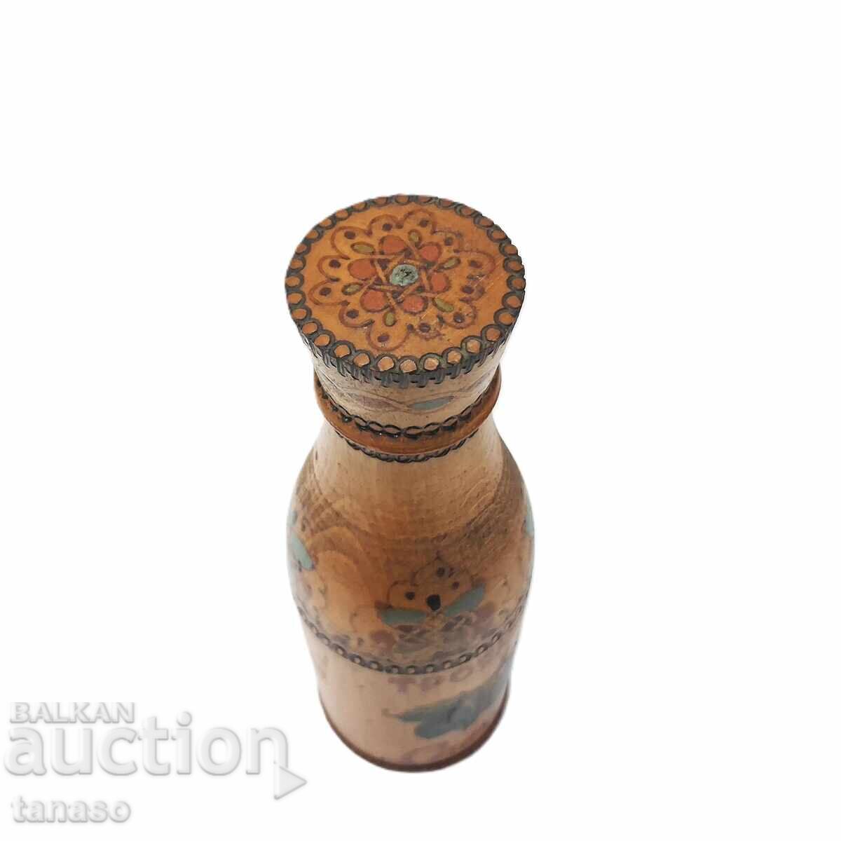 Decorative wooden bottle, souvenir, box, case, Troyan - 5