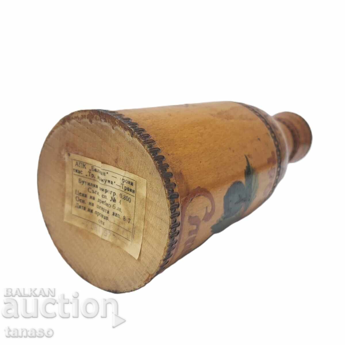 Decorative wooden bottle, souvenir, box, case, Troyan - 6