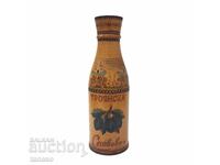 Decorative wooden bottle, souvenir, box, case, Troyan