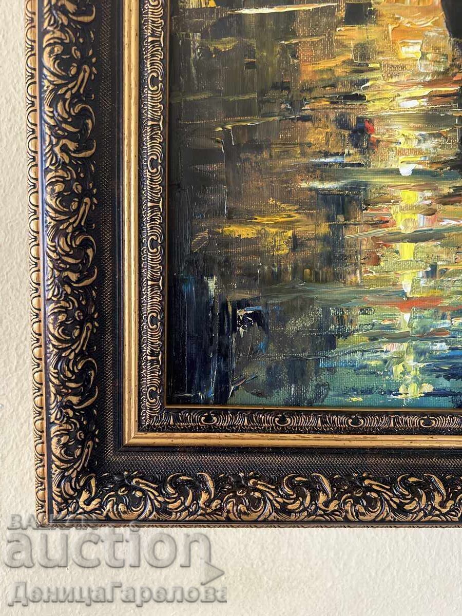 Denitsa Garelova painting, framed, 50/60 "The Golden Hour" - 7