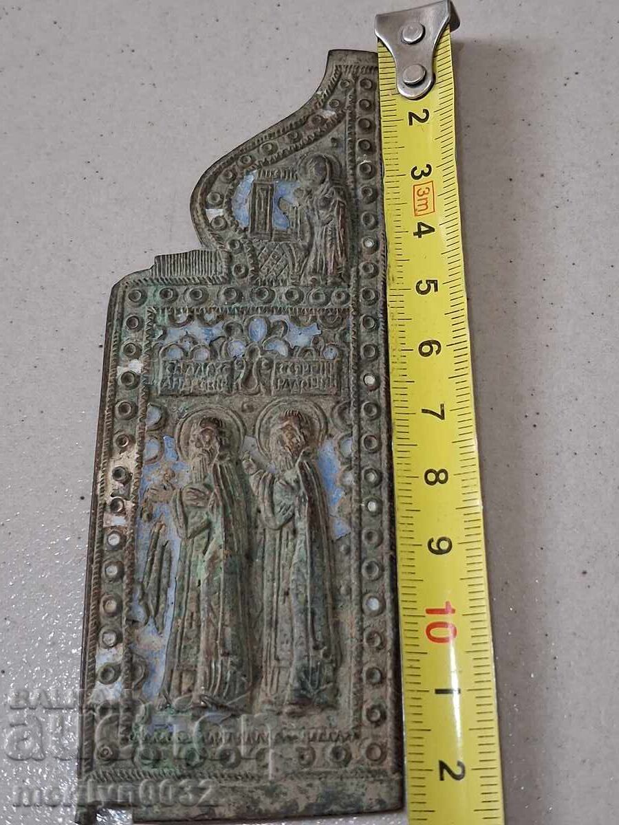 Εμαγιέ πόρτες από ρωσικό μπρούτζινο τρίπτυχο - 19ος αιώνας με τιμή 159.00 BGN | € 81.30 Εμαγιέ πόρτες από ρωσικό μπρούτζινο τρίπτυχο - 19ος αιώνας με τιμή 159.00 BGN | € 81.30