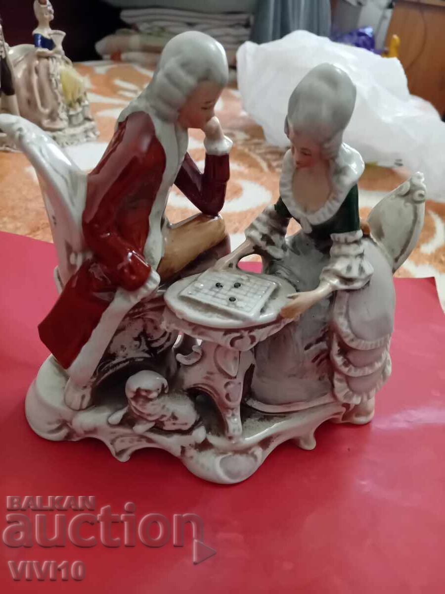 Antique porcelain figure, marked Antique porcelain figure, marked