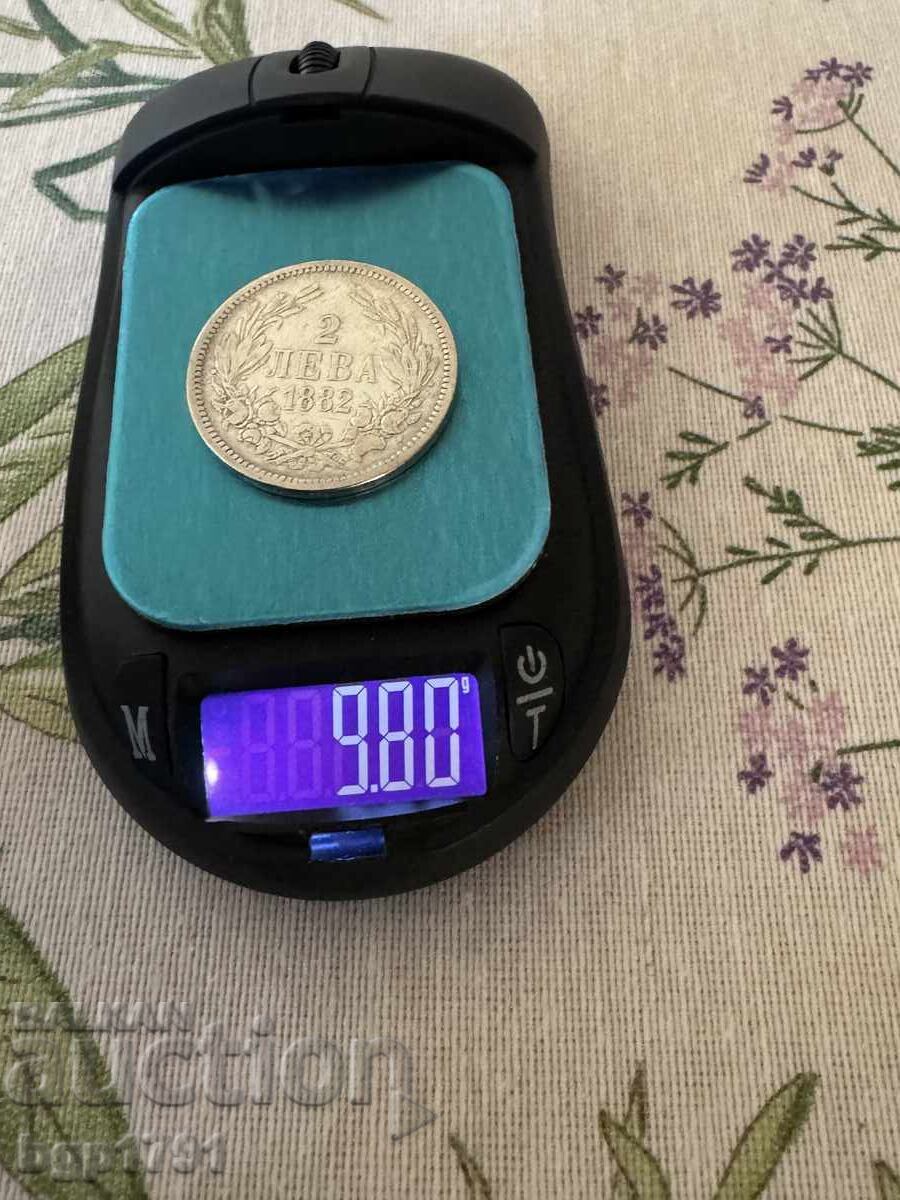 2 λέβα ασήμι 1882 - 7 2 λέβα ασήμι 1882 - 7