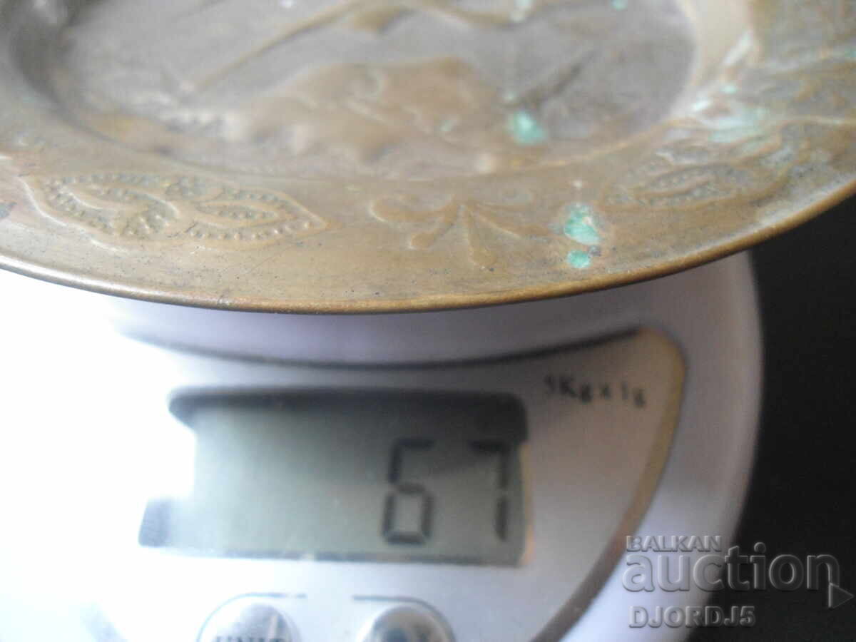 Стара медна чинийка за стена - 6 Стара медна чинийка за стена - 6