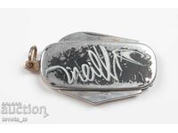 Cuțit de buzunar cu 2 unelte