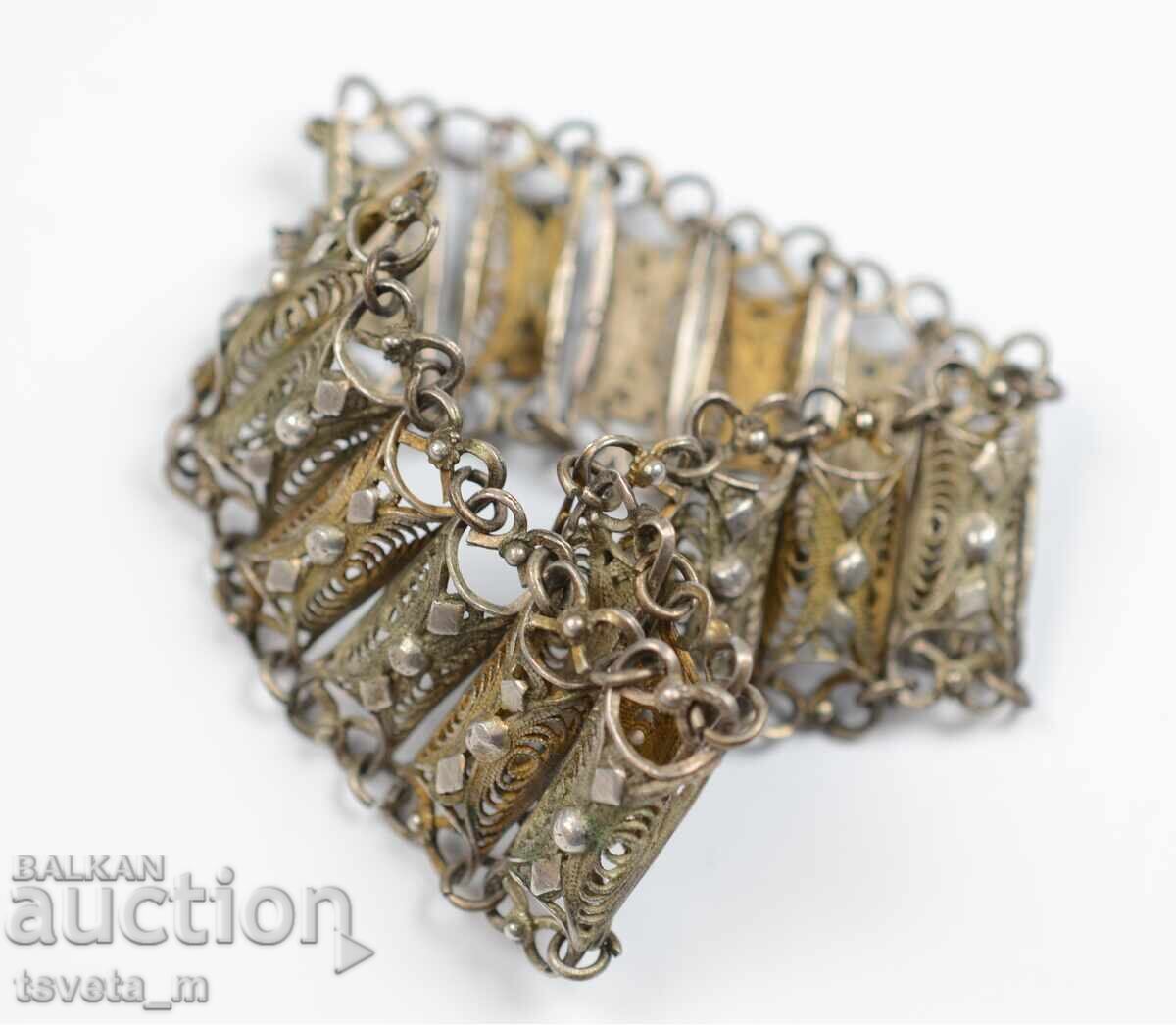 Antique Silver Filigree Bracelet 19.3 g / Ag 900 with price € 48.57 | 94.99 BGN Antique Silver Filigree Bracelet 19.3 g / Ag 900 with price € 48.57 | 94.99 BGN
