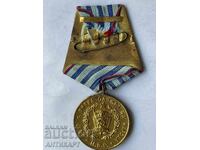 Medalie rară a Ministerului de Interne 10 ani de serviciu emisie veche 3 puncte