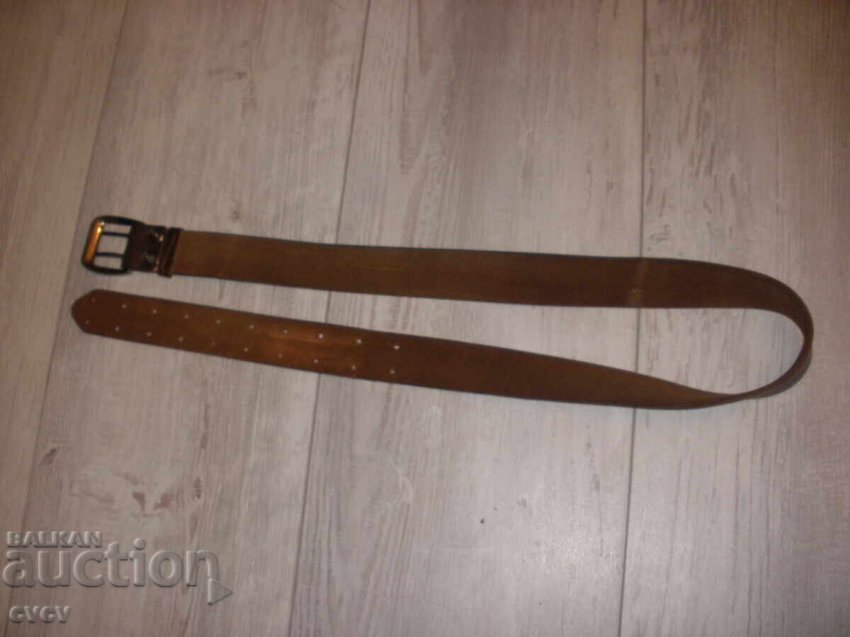 Παράδοση Ζώνη από Γνήσιο Δέρμα - καφέ, διπλές τρύπες - Β.Ζ.Κ Παράδοση Ζώνη από Γνήσιο Δέρμα - καφέ, διπλές τρύπες - Β.Ζ.Κ