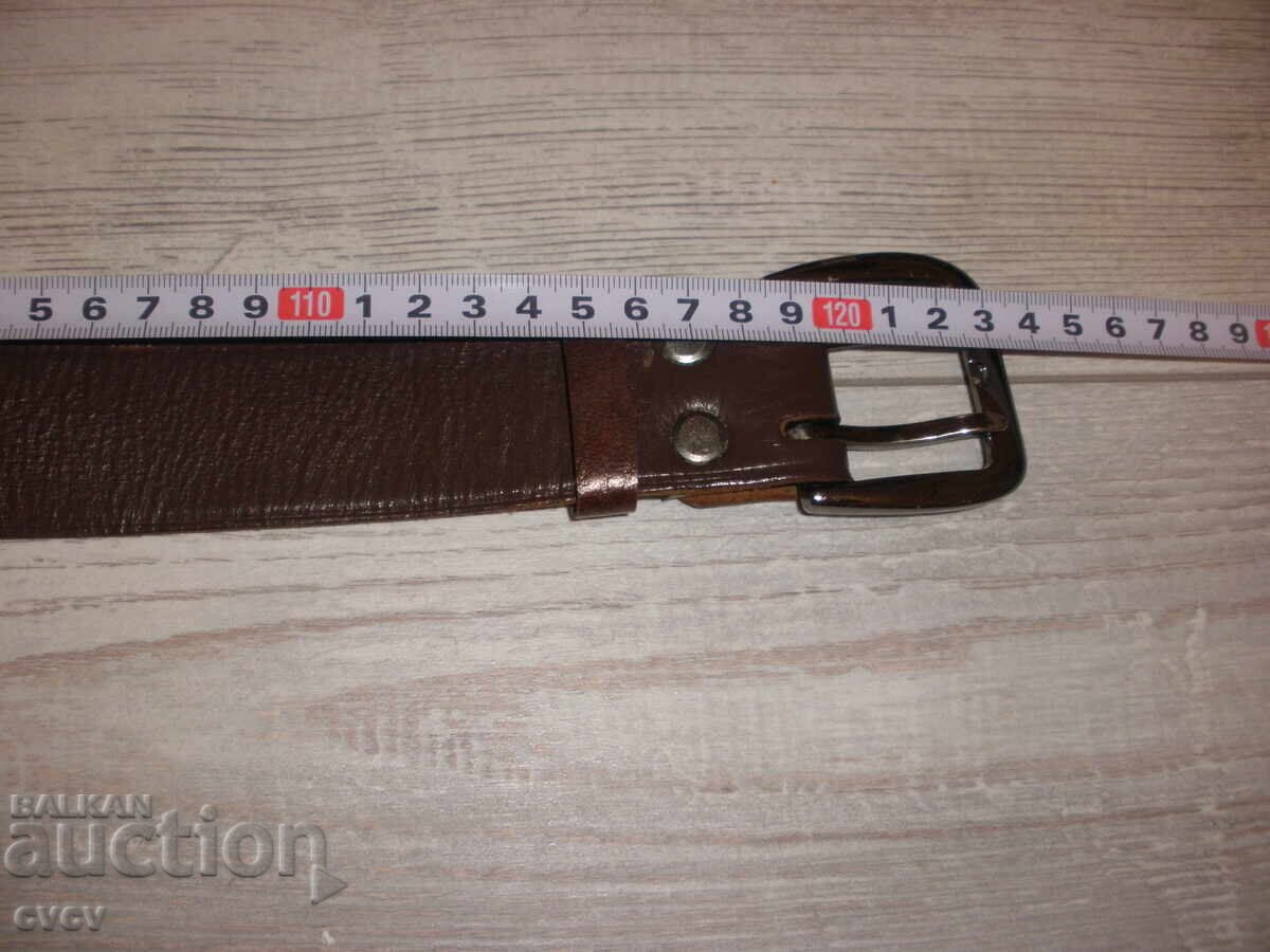 Ζώνη από Γνήσιο Δέρμα - καφέ, διπλές τρύπες - Β.Ζ.Κ - 5 Ζώνη από Γνήσιο Δέρμα - καφέ, διπλές τρύπες - Β.Ζ.Κ - 5