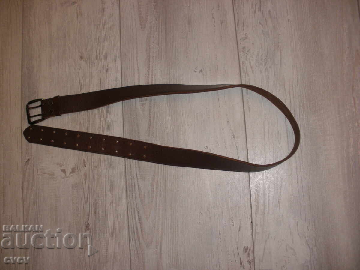 Ζώνη από Γνήσιο Δέρμα - καφέ, διπλές τρύπες - Β.Ζ.Κ Ζώνη από Γνήσιο Δέρμα - καφέ, διπλές τρύπες - Β.Ζ.Κ