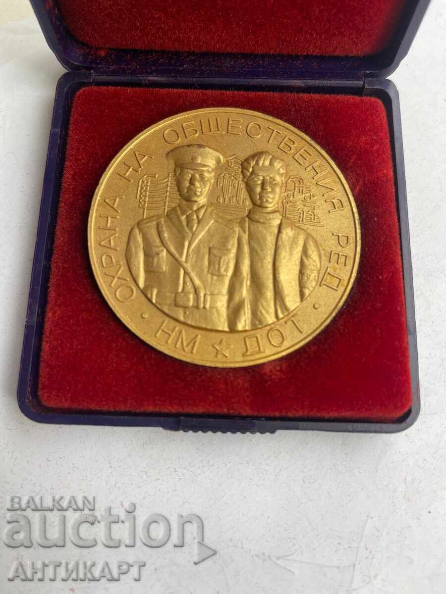 Auction  Rare Medal Plaque of the Ministry of Interior Honorary Sign of DOT with Box