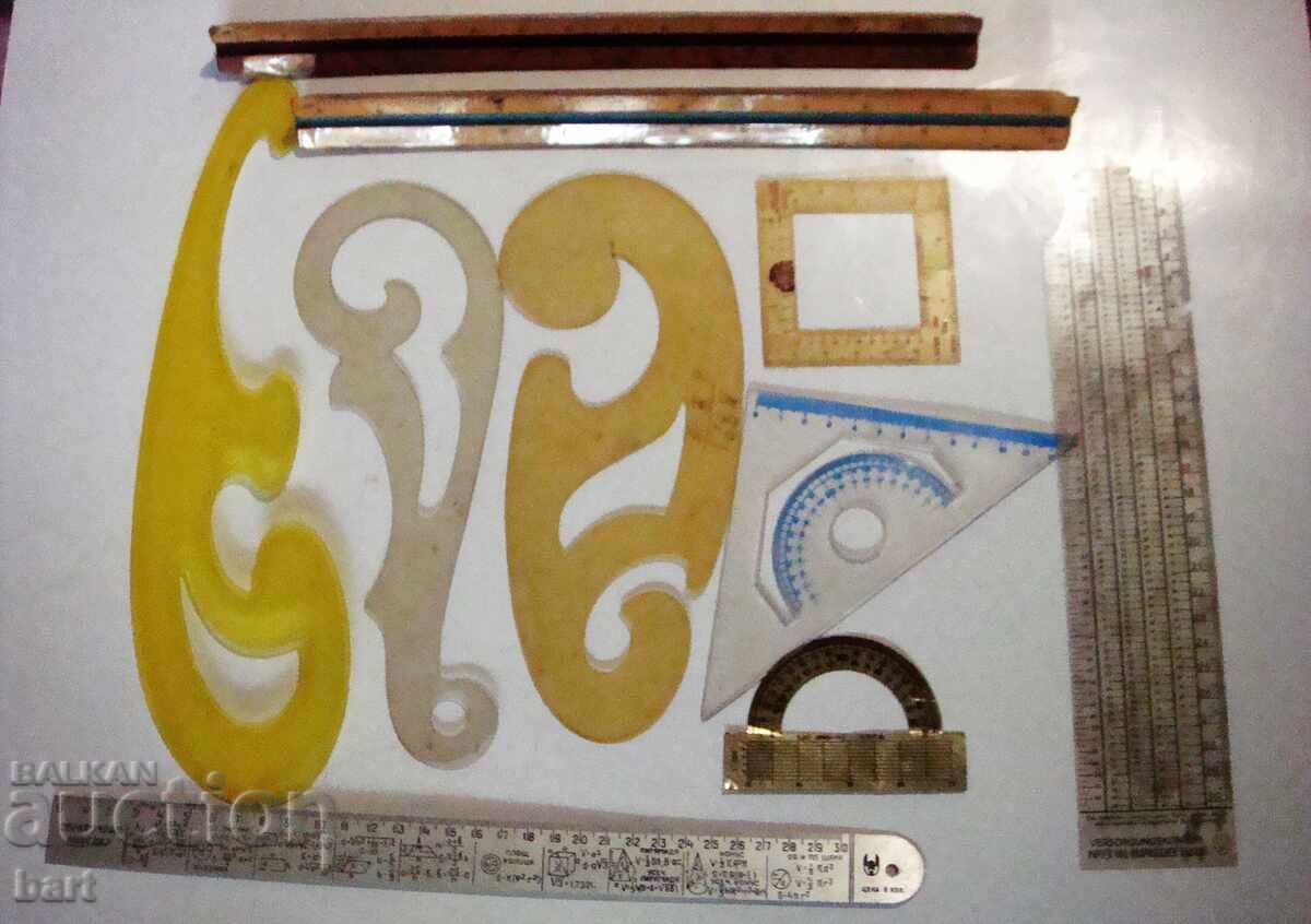 Lot of Old Drawing Instruments