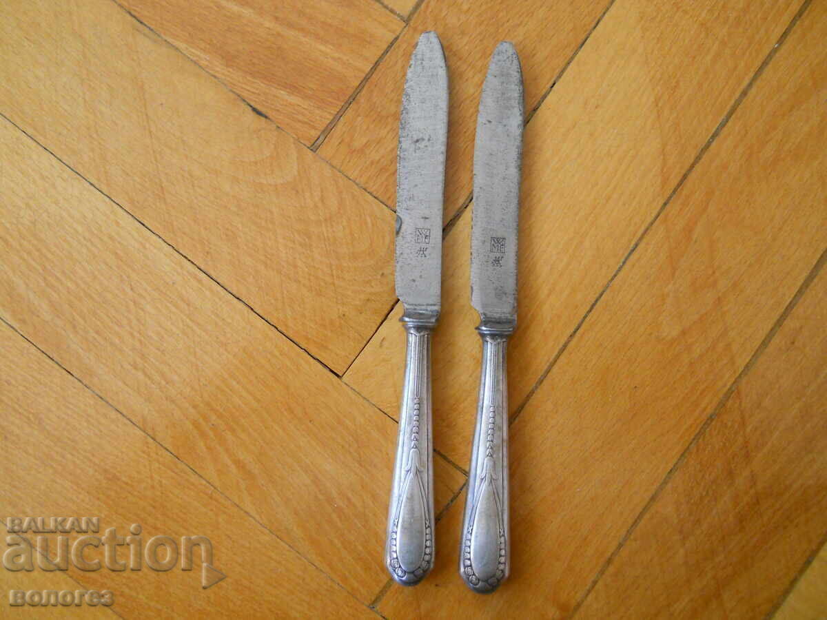 Antique Silver-Plated Knives "WMF Zwilling"