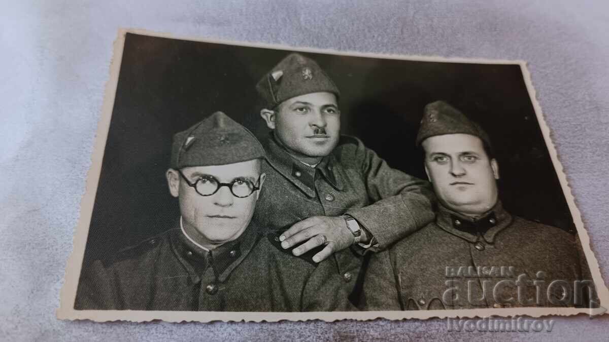 Photograph Svilengrad Three Soldiers 1940
