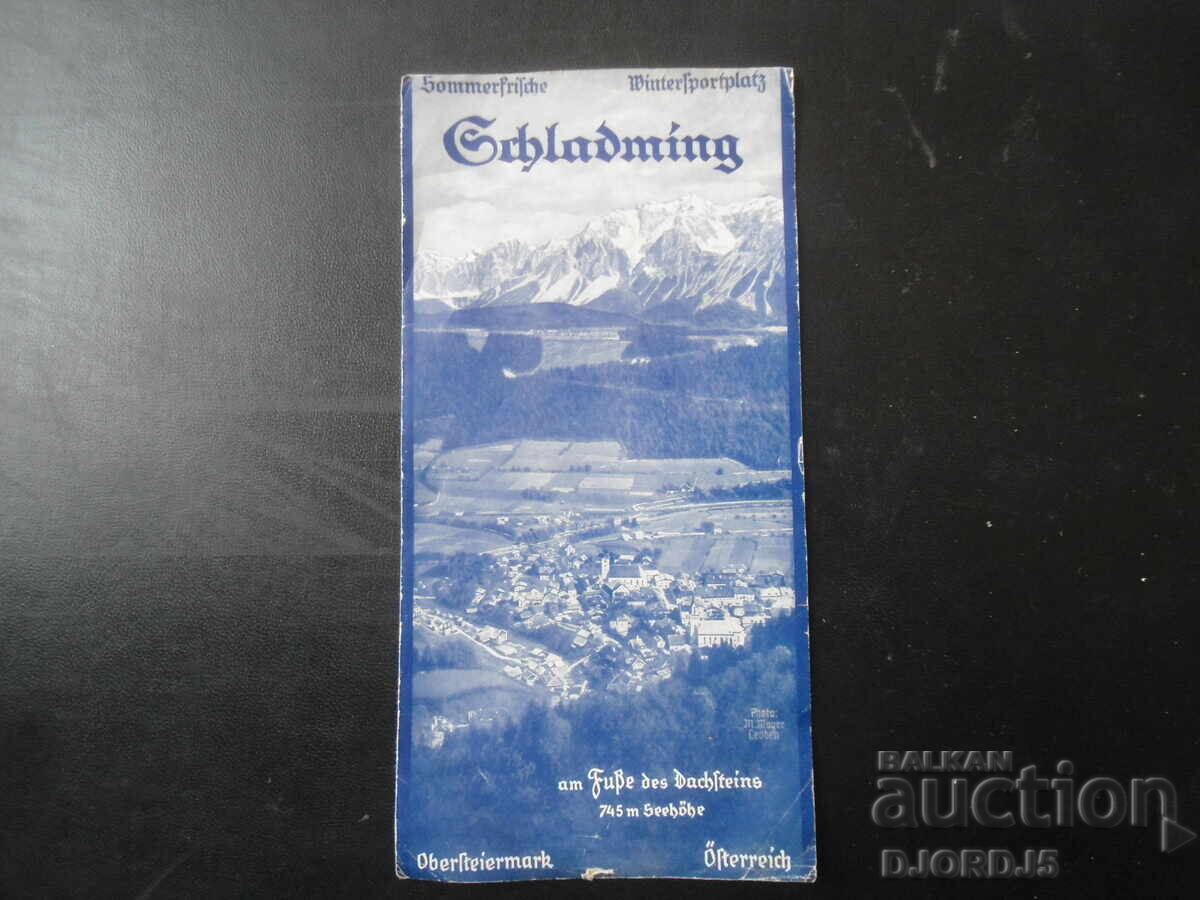 Hartă veche, ghid turistic, SCHLADMING