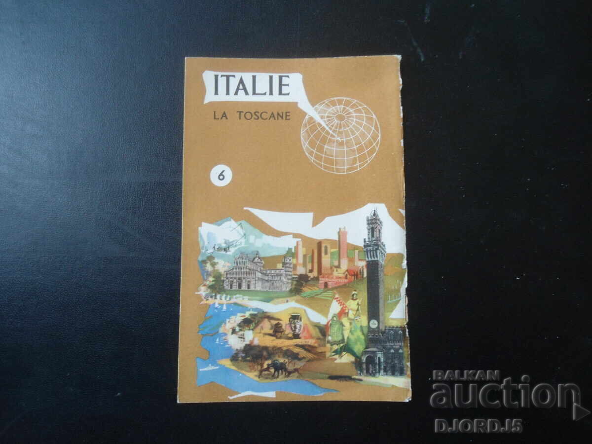 Old map, guidebook, ITALY, Tuscany