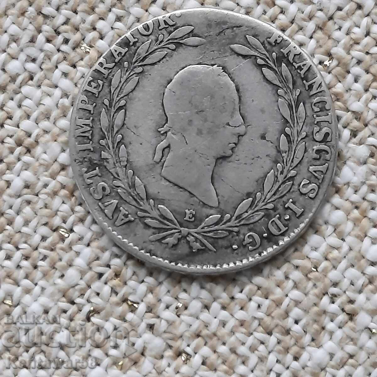 Austria-Hungary 20 Kreuzer 1825 E