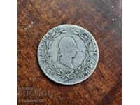Austria-Ungaria 20 creițari 1825 E argint